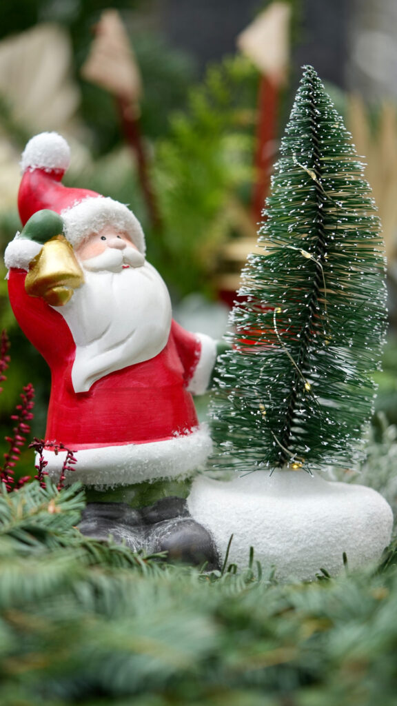 Weihnachtsmann mit Tannenbaum